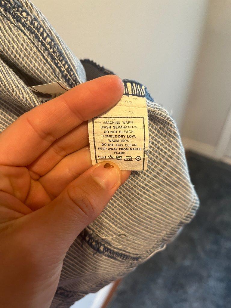 Pepe Jeans Blue & White Pinstripe Denim Vest / Waistcoat - Size S / Xs — image 6 of 8
